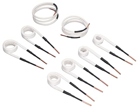 Garosa Induction Coil Heater Set, Brass Heating Coils for Fastener Removal, 8-Piece Kit for Car and Machine Use, Heats Up to 2192°F