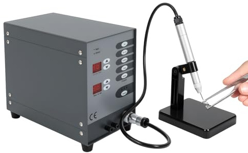 Poste à souder par points - 100 W - Mini soudeur avec écran LCD - 50-600 A - Temps de soudage réglable de 3 à 30 ms - Pour réparation de bijoux, or, argent, titane, bricolage