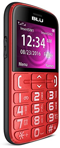 BLU Joy - 2.4, Factory Unlocked Phone - Red
