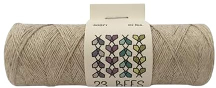 100% Organic Hemp Cord, Twine, String for Jewelry, Beading, Macrame, Crafts, 23 Bees (10 lb.) Natural
