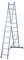 ALTIPESA Escalera Profesional de Aluminio transformable Apoyo-Tijera con Base un Acceso 2 x 12 peldaños Serie bis