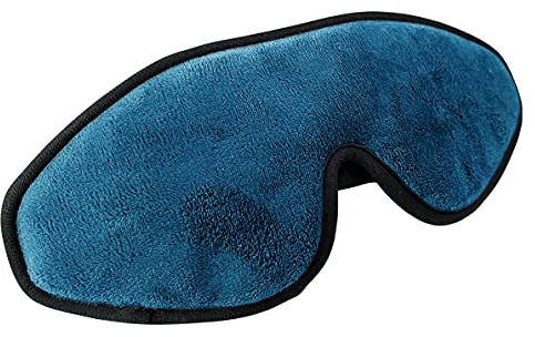 Wengerui 3D Schlafmaske, Design Ermöglicht Absolute Dunkelheit, Null-Druck 3D Konturierte Verbesserte Augenmaske mit Verstellbarem Band für Damen und Herren (Blau)