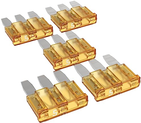 AUPROTEC Micro 3 fusibili per auto, Mikroto III 5 A - 15 A, 5 A, colore: marrone chiaro, 5 pezzi