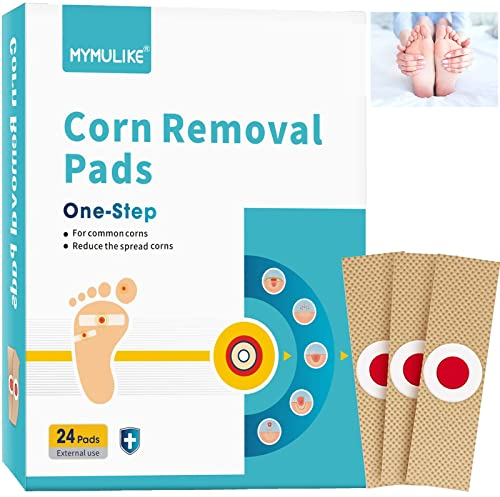 MYMULIKE 24 Pcs per mais, Wart Remover Cuscinetti di Mais Medicazioni di Mais di Schiuma di Lattice Morbidi Adesivi per rimuovere mais per verruche a piedi e mani, rimuovi calli per verruche