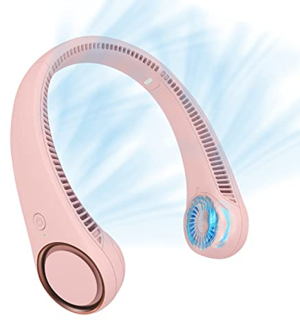CIVPOWER Ventilateur de nuque : Ventilateur de nuque portable, sans pales, rechargeable, mains libres, 3 vitesses, batterie 4000 mAh, fonctionnement par USB.
