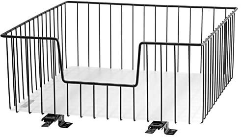 bremermann Schrank-Korbauszug 50 cm Breite mit Einlegeboden, Küchenschublade zum Nachrüsten, Vollauszug mit Teleskop-Schienen, ideal für Küche, Bad & Schlafzimmer, aus Metall (Schwarz)