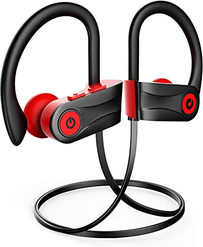 Otium Wireless Bluetooth 5.3 Sport Headphones Built-in Mic in Ear Running Headset with Earhooks 16 Hours Playtime