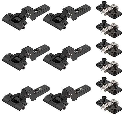 siwitec Blum CLIP top 110° Scharnier INSERTA BLUMOTION Onyxschw. Innen 6er | CLIP-Mechanismus für werkzeuglose Montage, stufenlose 3-dimensionale Fronteinstellung