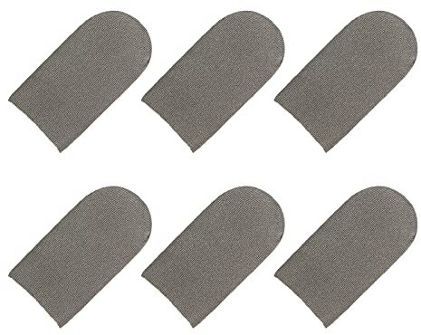 sourcing map Mobile Gaming Finger Sleeve Controller Finger Thumb Sleeve, Silver Cloth Anti-Sweat Breathable, for Mobile Phone Game, Pack of 6