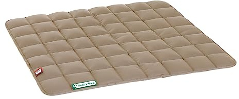 Doctor Bark Hundedecke – weiche, hochwertige Hundematte für mittlere Hunde, robuste Indoor-Outdoor Liegedecke, waschbar bis 95 °C (Gr. M, 80x70 cm, Goldbraun)