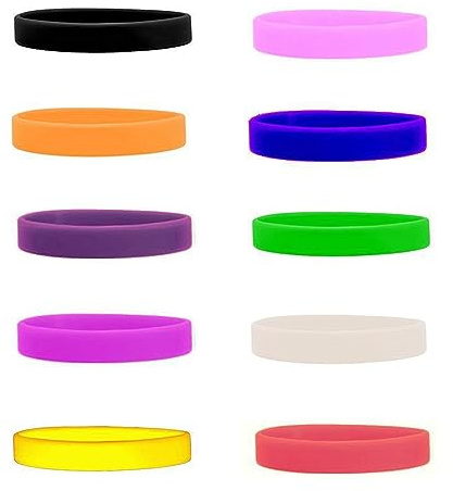 10 Stück Silikon-Armbänder für Universal, Armband aus Silikon, Armbänder aus Gummi, für Dekoration von Partys, Kinder, Männer und Frauen (mehrfarbig)