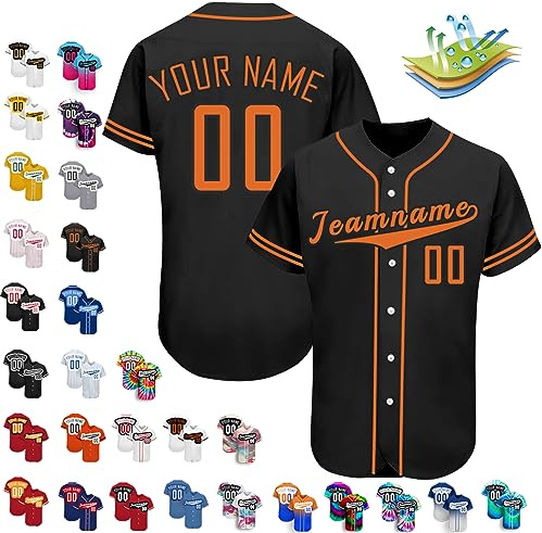 Benutzerdefinierte Baseball-Trikots, Personalisierte Baseball-Shirts, Individuelle Baseball-Shirts FüR MäNner, Frauen, Jugendliche