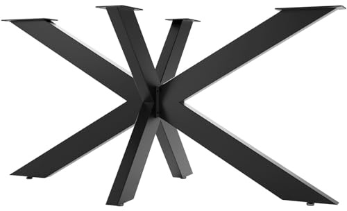 SOTOOLS Spider Tischgestell, 1500 x 780 x 710 mm, max. 500 kg, schwarz | Kreuzgestell, Esstischgestell und Untergestell für große Esstische.