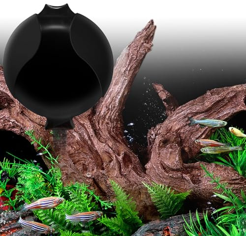MKNZOME Bomba de Oxígeno para Acuario, Mini Bomba Aire Acuario Ultra Silenciosa con Piedra de Burbuja, Válvula Antirretorno y Tubo de Silicona, 1.3w Aireador de Oxígeno para Tanque de Peces, Negro#2