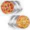CYEER Lot de 6 plaques à pizza rondes de 30 cm - En acier inoxydable - Facile à nettoyer et passe au lave-vaisselle
