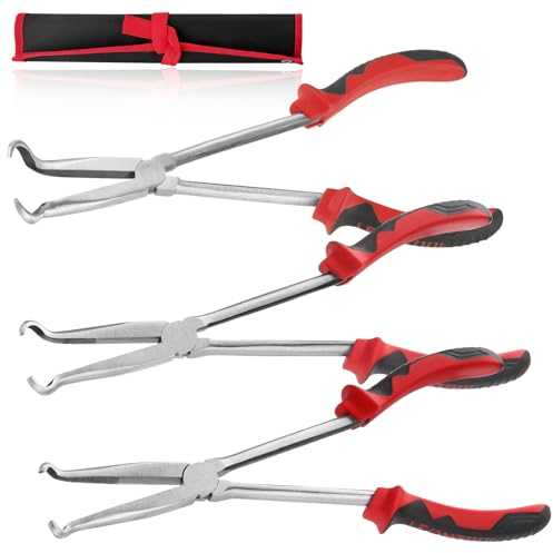 LeonTool lot de 3 pinces de serrage et retrait pour tuyaux 1,95 cm, 1,27 cm, 1,90 cm et pince à bec annulaire