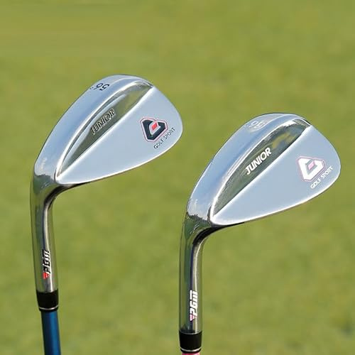 Left Handed Golf Sand Wedge Junior, 3-12 Year Kids Boys Girls Golf Learning, 56 Degree Golf Lob Wedge Sports (Left,age 9-12,Blue)