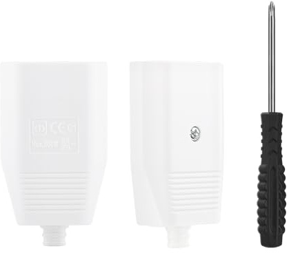 2 Stücke Eurokupplung Flach, Euro Kupplung 230v Flach,Schuko Kupplung Flach, Eurostecker Flach für Schuko Stecker Flach(Weiß),Kupplung 230V, Geeignet für Tischlampen, Beleuchtungsgeräte.
