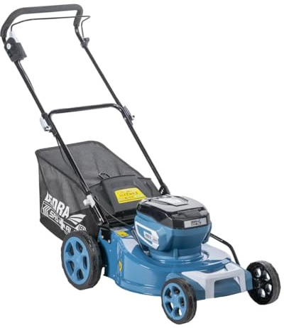 Dedra Tondeuse à Gazon sans Fil avec 2 Batteries 18 V + Chargeur Lame V-Cut Haute Performance 2800-3200 TR/Min, Largeur de Coupe : 460 mm, Hauteur de Coupe : 30-75 mm, Panier collecteur d'herbe 62 l