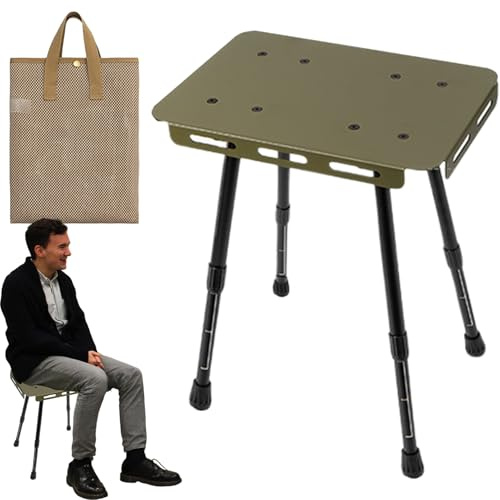 Generico Tavolino Pieghevole - Design Due in Anbte Tavolo Pieghevole Da Campeggio | Tavoli in Alluminio Con Borsa Portaoggetti | Richiudibile a Valigia Per Aule Camere Dormitori Viaggi Cucina
