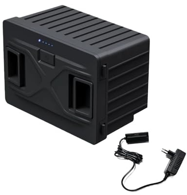 Batterie De Réfrigérateur Portable 15600 MAh, Compatible Avec Alpicool P8/CX/TA/TAW/TS/TW/TWW, Réfrigérateur De Voiture Amovible 12V/24V CC/CA Avec Batterie Au Lithium Intégrée(Black-EU-plug)