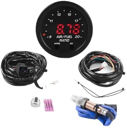 Sensor Combustible Kit de medidor de relación Aire-Combustible O2 de Banda Ancha Serie X 30-0300 LSU 4.9 0258017025 Sensor de oxígeno Controlador del Sensor Medidor Sensores Temperatura Aire