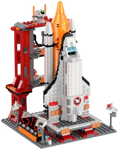 Booyuer Set STEM Space Shuttle Rocket, Kit 11-in-1 con Esplorazione di Marte, Figure di Astronauti e Torre di Controllo, Ottimo Regalo Compleanni per Bambini 6+ Anni, Ragazzi e Ragazze, , 888 PCS