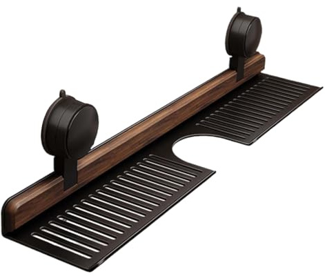 Suction Cup Shower Shelves, Wall-Mounted Suction Showers Organizer, No-Drill Bathroom Holder Tray with Strong Grip for Kitchen Dorm Apartment Restroom Bedroom Wall Corners, Daily Storage 40cm/15.75in