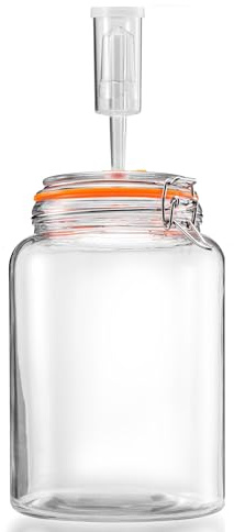 YARWELL 1 Gallon Fermentation Jars with Air Lock, Fementing Kit for Sauerkraut, Kimchi, Kombucha and Pickles