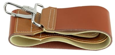 LIFKOME Leder Abziehriemen zum Schärfen von Rasiermessern und Messern Doppelseitiges Barber Strop mit Robustem Rindsleder Integrierter Aufhängevorrichtung Geeignet für Vintage