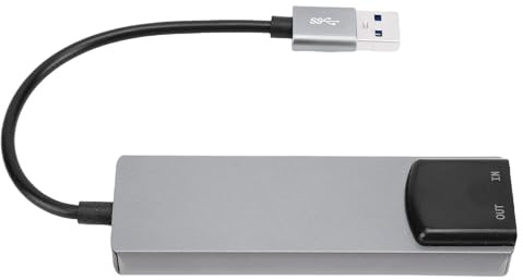 Fockety 7.1 USB-Surround-Soundkarte, Externe Soundkarte für Laptop-PC mit SPDIF-Digital-, Gehäuse aus Vollaluminiumlegierung, Unterstützt 7.1 5.1-Stereo-Ausgang für Gaming