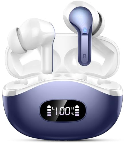 Bluetooth Kopfhörer, 2026 Kopfhörer Kabellos Bluetooth 5.4, 50Std Stereo Tiefer Bass Wireless Earbud, 4 ENC Noise Cancelling Mic, USB-C in Ear Ohrhörer, IP-X7 Wasserdicht Headphone Sport Gym Joggen