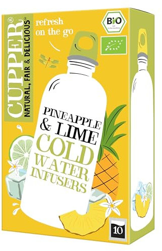 Cupper - Infusiones Ecológicas Frías Piña y Lima - Pack 6 Cajas 10 Bolsitas