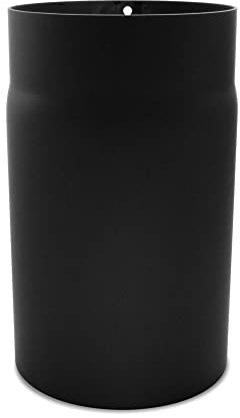LANZZAS Tubo per stufa, 250 mm, diametro 200 mm, colore: nero, prolunga per tubo di scarico