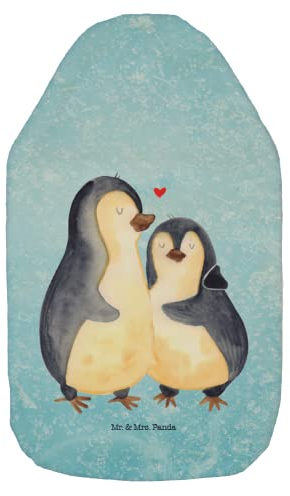 Mr. & Mrs. Panda Wärmflasche Pinguin umarmen - Geschenk, Körnerkissen, Bettflasche, Umarmung, Kleine Wärmflasche, Wärmekissen, Liebesgeschenk,