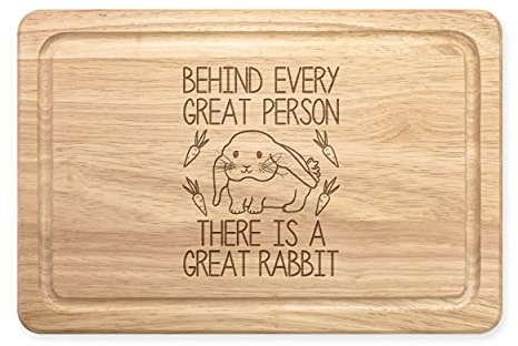 Derrière Tout Super Personne Là Est Un Grand Lapin Rectangulaire Planche à Découper en Bois