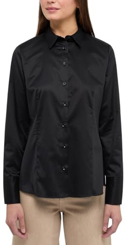 ETERNA Female Cover Shirt Bluse unifarben Regular FIT 48_D_1/1, 1/1, schwarz
