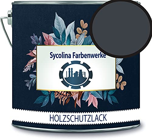Sycolina - Vernice protettiva per legno, resistente alle intemperie, protezione a lungo termine dagli agenti atmosferici, protezione dagli agenti atmosferici, colore grigio antracite RAL 7016