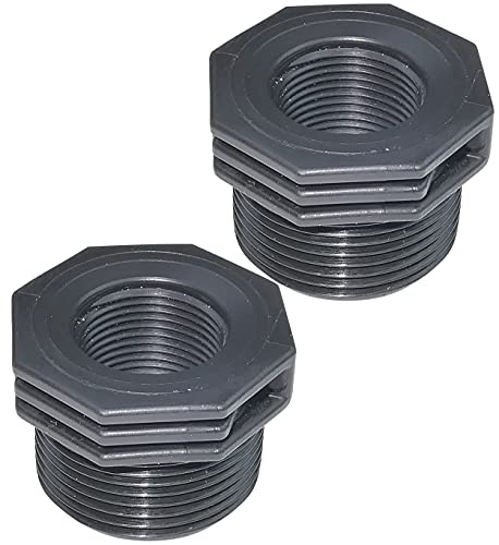 AERZETIX - C51852 - Set di 2 riduttori in plastica maschio/femmina 1 1/4''x3/4'' con fermo interno per avvitamento - nipplo ridotto maschio/femmina per avvitare 10 bar