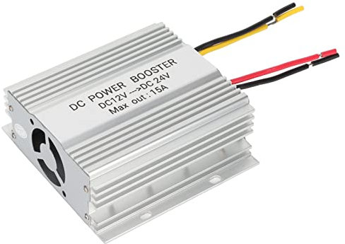 Dpofirs Convertitore Boost da 12 V CC Fino a 24 V, Modulo Convertitore di Potenza Regolatore di Tensione CC da 360 W per Autobus, Minibus, Camion di Medie Dimensioni, Audio per Auto, TV LCD