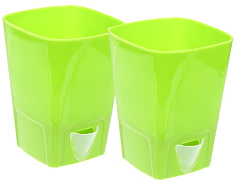 COLLBATH Selbstbewässernder Blumentopf 2 Stück Mit Bewässerungssystem Automatische Bewässerung Für Pflanzen Kunststoff Pflanztopf Mit Wasserstandsanzeige Für Innen Und Außenbereich