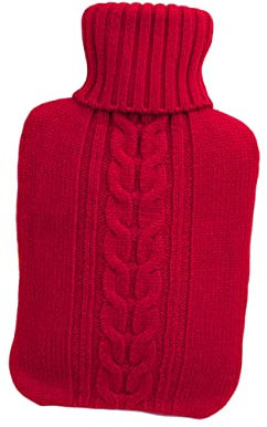 Garneck Strickhülle Für Wärmflasche Aus Acrylfasern Ca Farbe Rot Schützt Haut Vor Direktem Kontakt Mit Heißem Gummi Bietet Angenehme Wärme Ohne Reizung