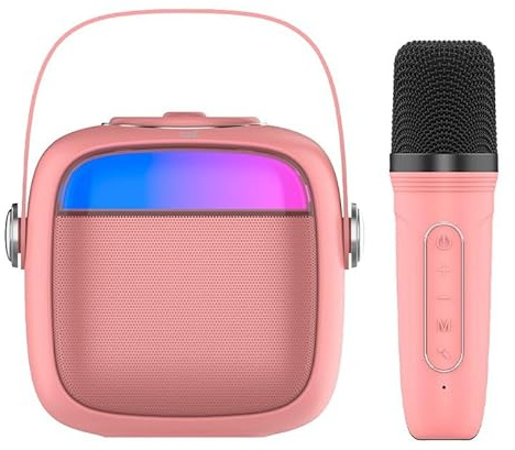 Altavoz Bluetooth Universal Música 6W COOL Mini Karaoke + Micrófono Rosa