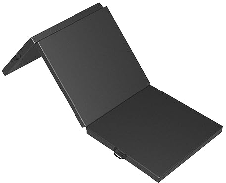 LXHELIVERY Faltbare Gymnastik-Übungsmatte Gymnastikmatten Tragbare Trainingsmatte Für Fitnessstudio Crash Tumble Track Yoga Boden Workout Ausrüstung (Farbe : Schwarz, Größe : 180x60x5cm)