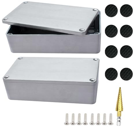 Effektpedal-Aluminium-Stomp-Box-Gehäuse, Gitarren-Pedalgehäuse, 1590B Gehäuse, 1590B, Aluminiumbox, Stomp-Box, Pedalbox für DIY-Gitarre, Pedal, Gitarre, Instrumentenkoffer, Aufbewahrungshalter, 2