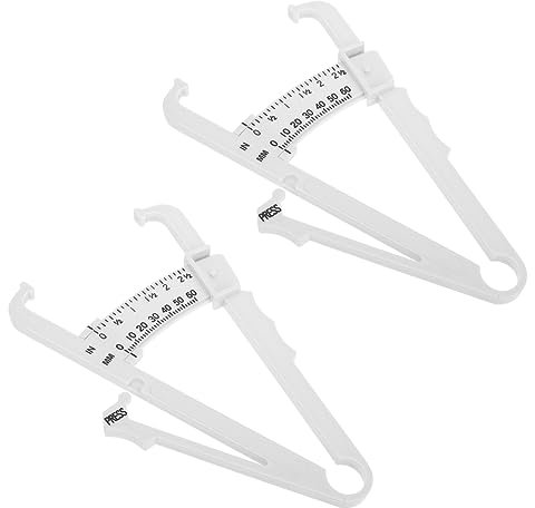 Healvian 6pièces Calibre De Graisse Dispositif De Mesure Portable Pour Hommes Et Femmes Évaluation Du Taux De Graisse Corporelle Design Pratique Et Léger Avec Échelle Centimétrique