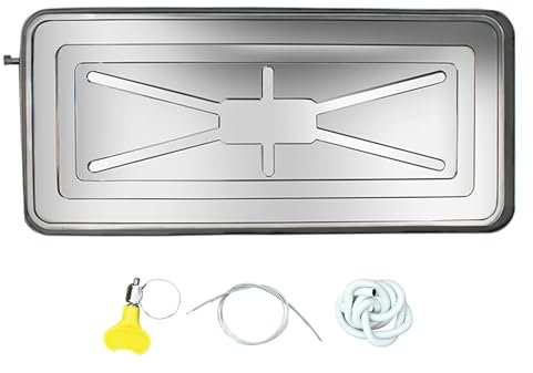 DJJYCTNM Air Conditioner Condensate Drain Pan, Universal HVAC/Air Conditioner Drain Kit Stainless Steel Metal Drain Pan, For Window AC and Mini Split Units ( Color : 84*39cm/33*15in , Size : 500cm hos