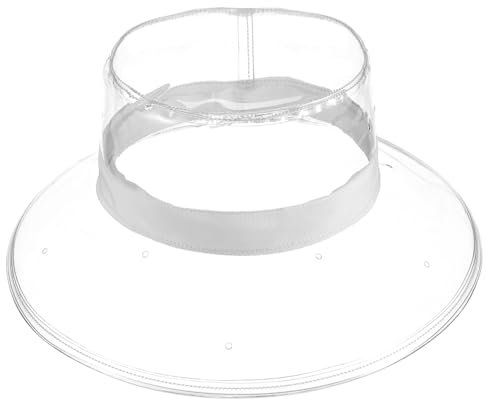 Cabilock 1Stk Sonnenhut outdoorhut strandloege Regenfest Hut Transparenter Fischerhut Regenfest Fischerhut wasserdichte Kappe Augenhut Eimerhut Damenhüte Sommerhut Deckel Kopfbedeckung Weiß