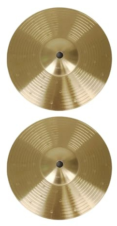 Amagogo Platillos de batería de 2 piezas, platillos de práctica, resistentes, accesorios de percusión para jugadores principiantes Platillos de choque de, Diámetro 20cm