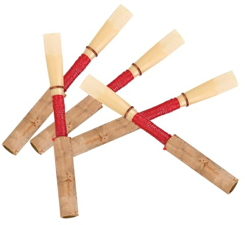 ZASCHMOY Premium Handgefertigte Oboe -Reeds Set für Anfänger - Mittelstärke Bambus -Reeds Ideal für Doppel -Reed -Player - 5pcs Langlebige Qualität des Oboe -Zubehörs für Verbesserte Leistung